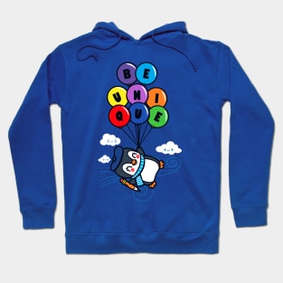 Be Unique Cute Kawaii Penguin Flying Balloon Cartoon Hoodie